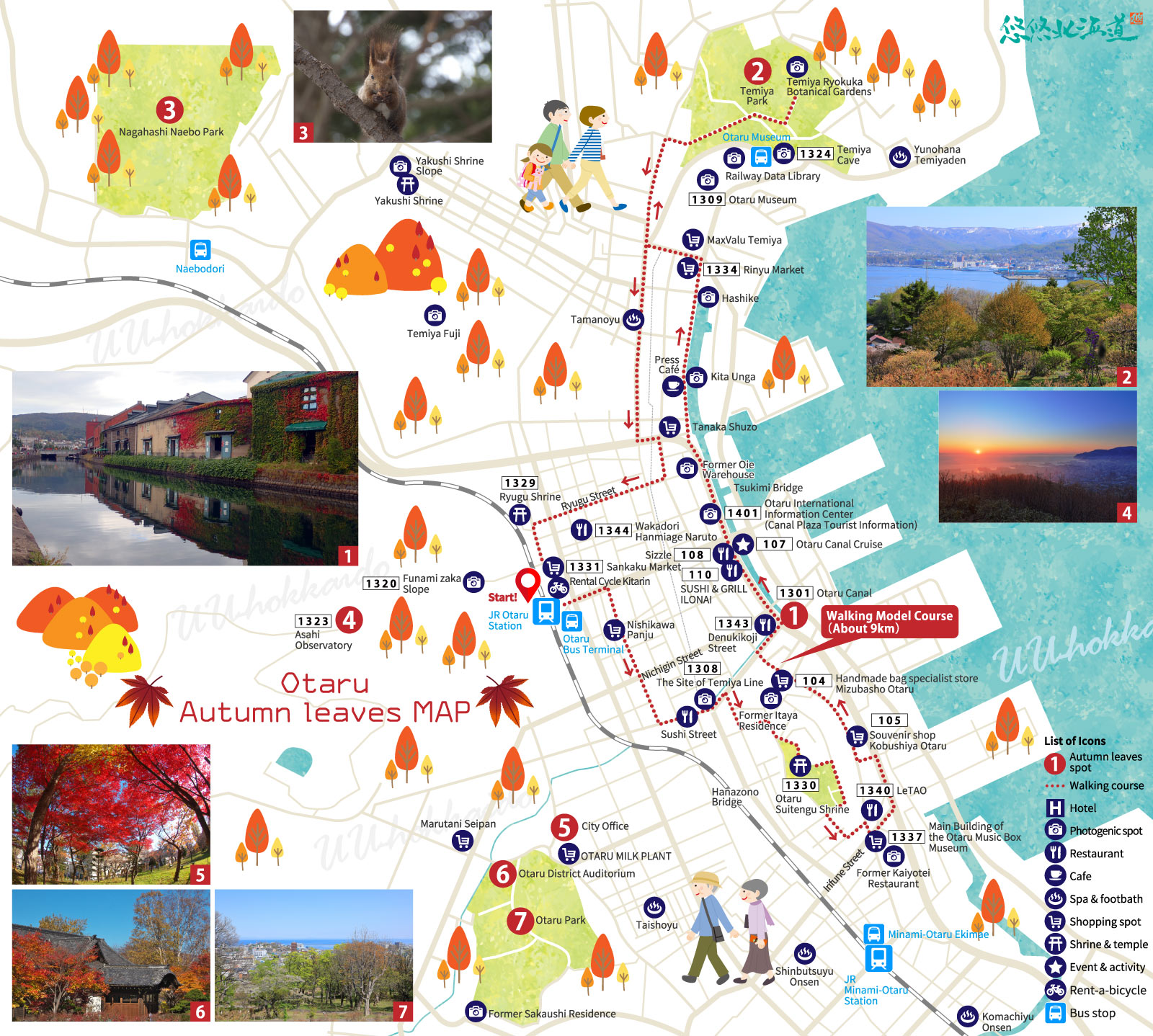 tourist map of otaru