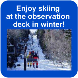 Enjoy skiing at the observation deck in winter!