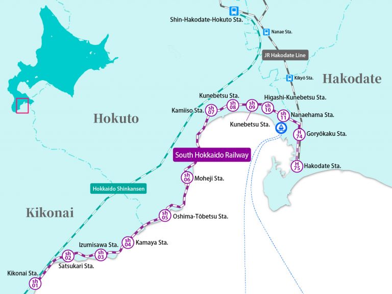 South Hokkaido Railway Route Map | UU-Hokkaido Official Site