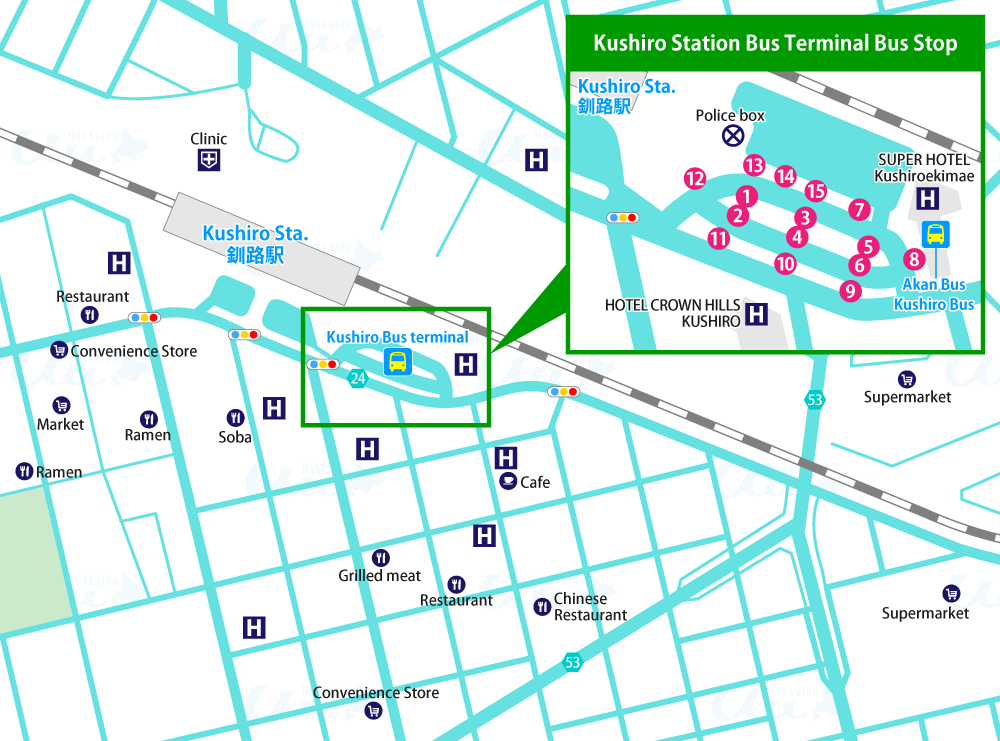 Kushiro Bus Map
