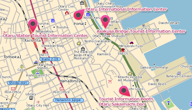Otaru Tourist Information map