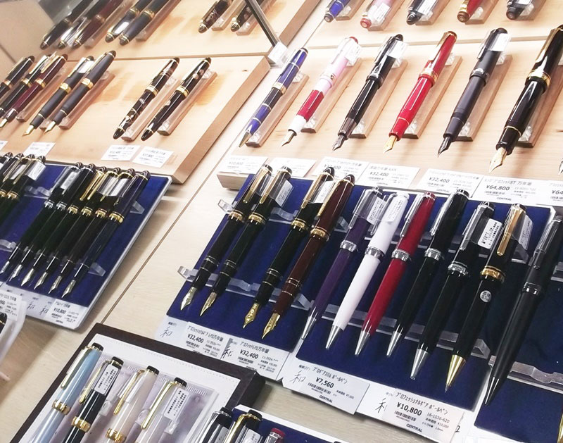 A lot of writing instruments made in Japan.
